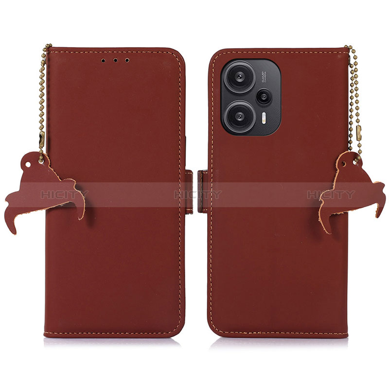 Coque Portefeuille Livre Cuir Etui Clapet A11D pour Xiaomi Redmi Note 12 Turbo 5G Marron Plus