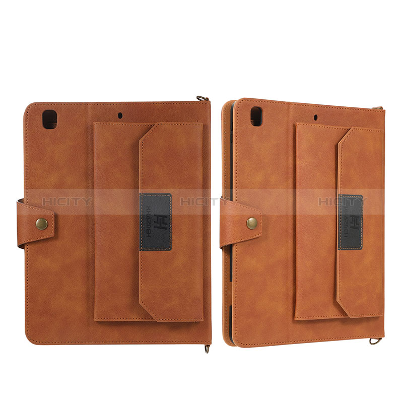 Coque Portefeuille Livre Cuir Etui Clapet AD1 pour Apple iPad 10.2 (2019) Marron Plus