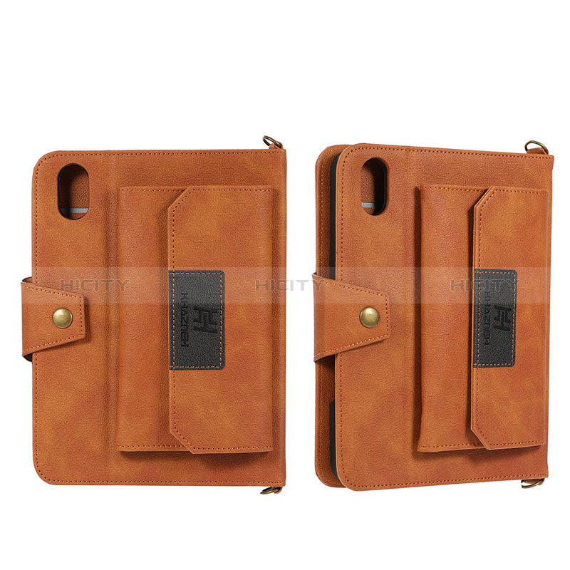 Coque Portefeuille Livre Cuir Etui Clapet AD1 pour Apple iPad Mini 6 Marron Plus