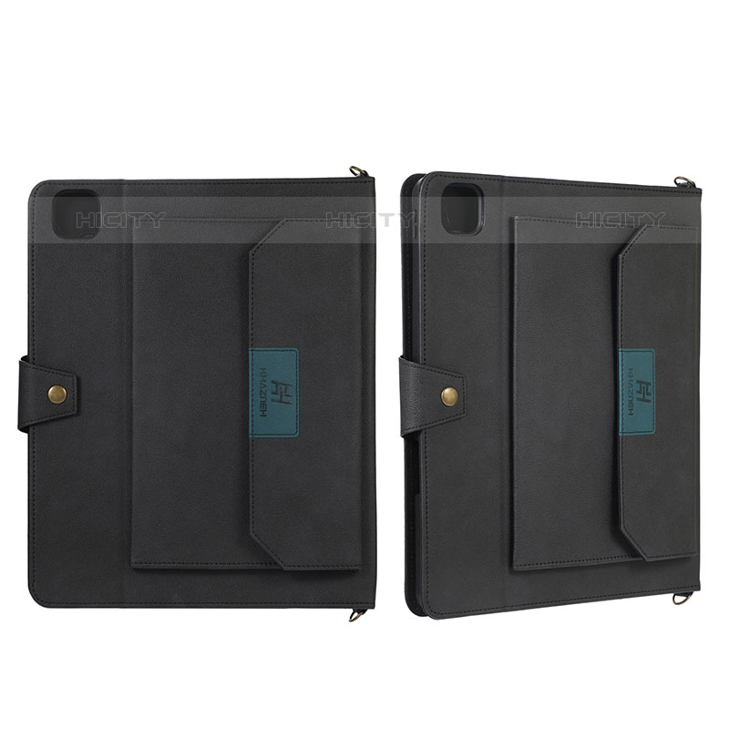 Coque Portefeuille Livre Cuir Etui Clapet AD1 pour Apple iPad Pro 11 (2020) Noir Plus