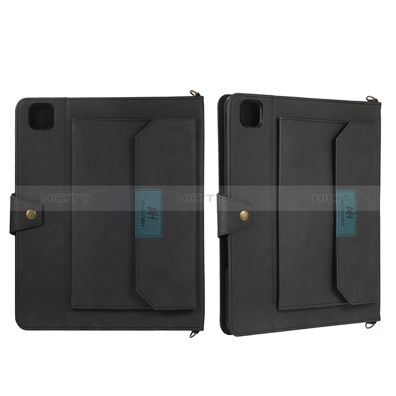 Coque Portefeuille Livre Cuir Etui Clapet AD1 pour Apple iPad Pro 11 (2022) Noir Plus