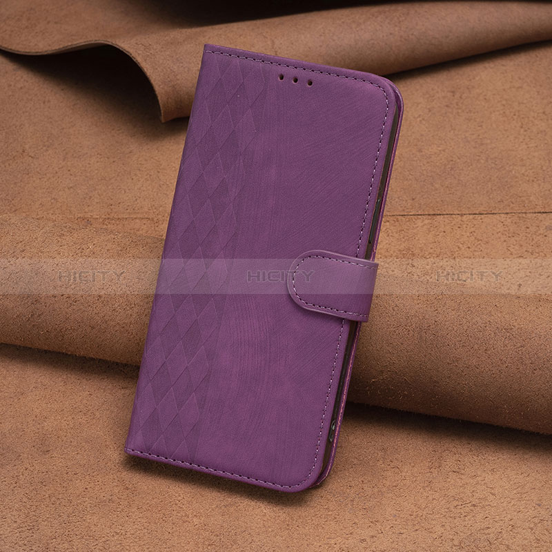 Coque Portefeuille Livre Cuir Etui Clapet B01F pour Motorola Moto E13 Violet Plus