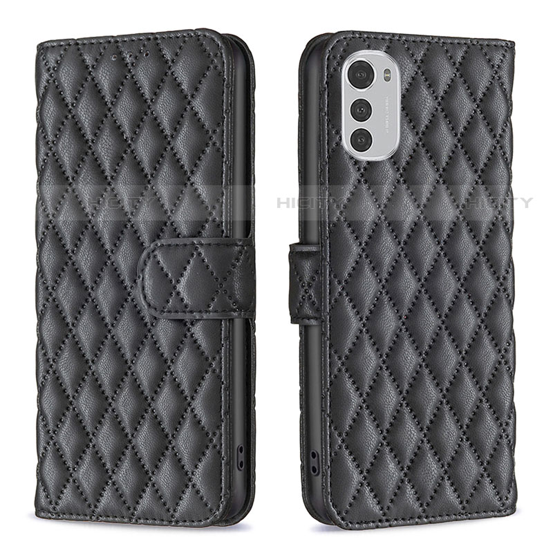 Coque Portefeuille Livre Cuir Etui Clapet B01F pour Motorola Moto E32s Noir Plus