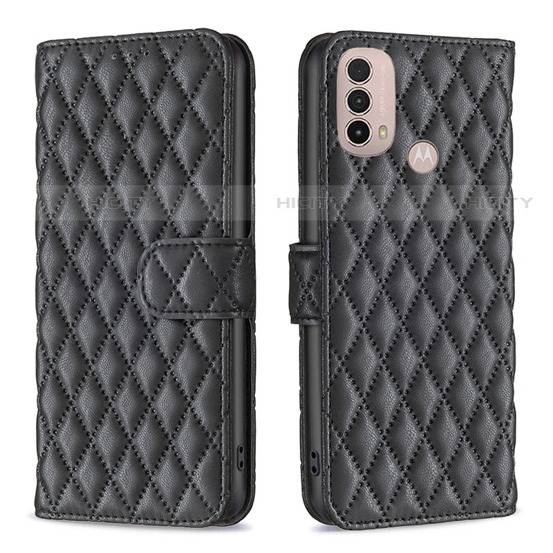 Coque Portefeuille Livre Cuir Etui Clapet B01F pour Motorola Moto E40 Noir Plus