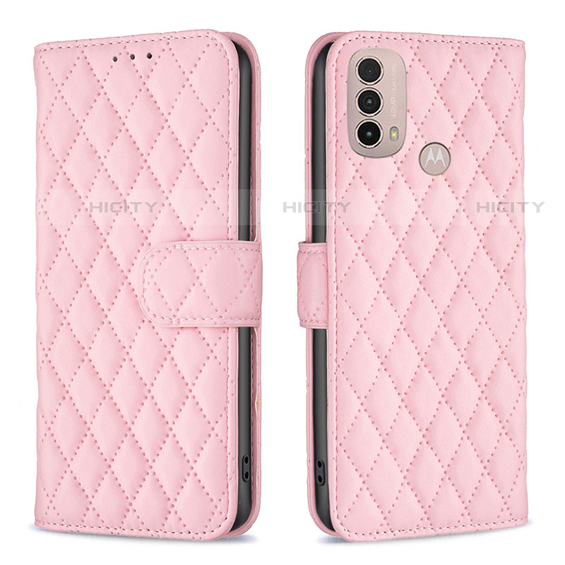 Coque Portefeuille Livre Cuir Etui Clapet B01F pour Motorola Moto E40 Rose Plus