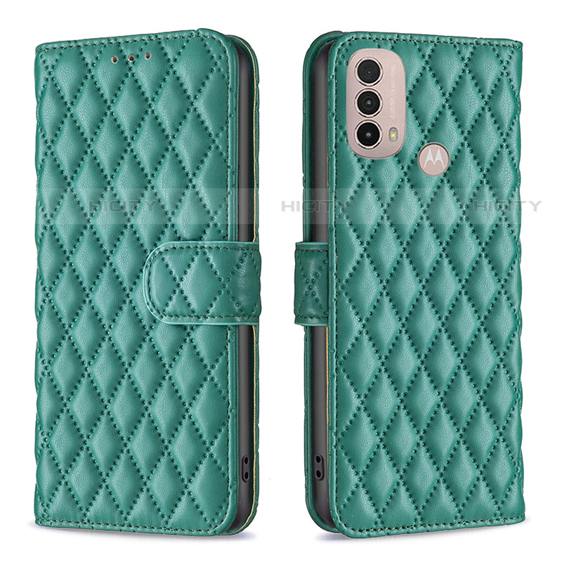 Coque Portefeuille Livre Cuir Etui Clapet B01F pour Motorola Moto E40 Vert Plus