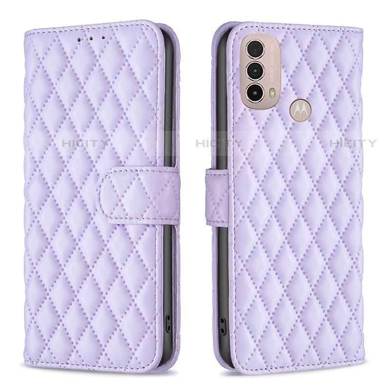 Coque Portefeuille Livre Cuir Etui Clapet B01F pour Motorola Moto E40 Violet Plus