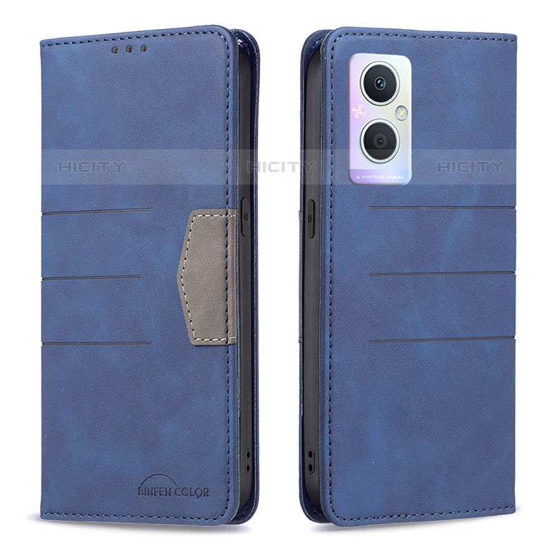 Coque Portefeuille Livre Cuir Etui Clapet B01F pour OnePlus Nord N20 5G Bleu Plus