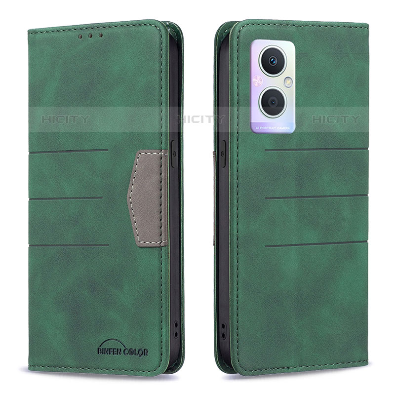 Coque Portefeuille Livre Cuir Etui Clapet B01F pour OnePlus Nord N20 5G Vert Plus