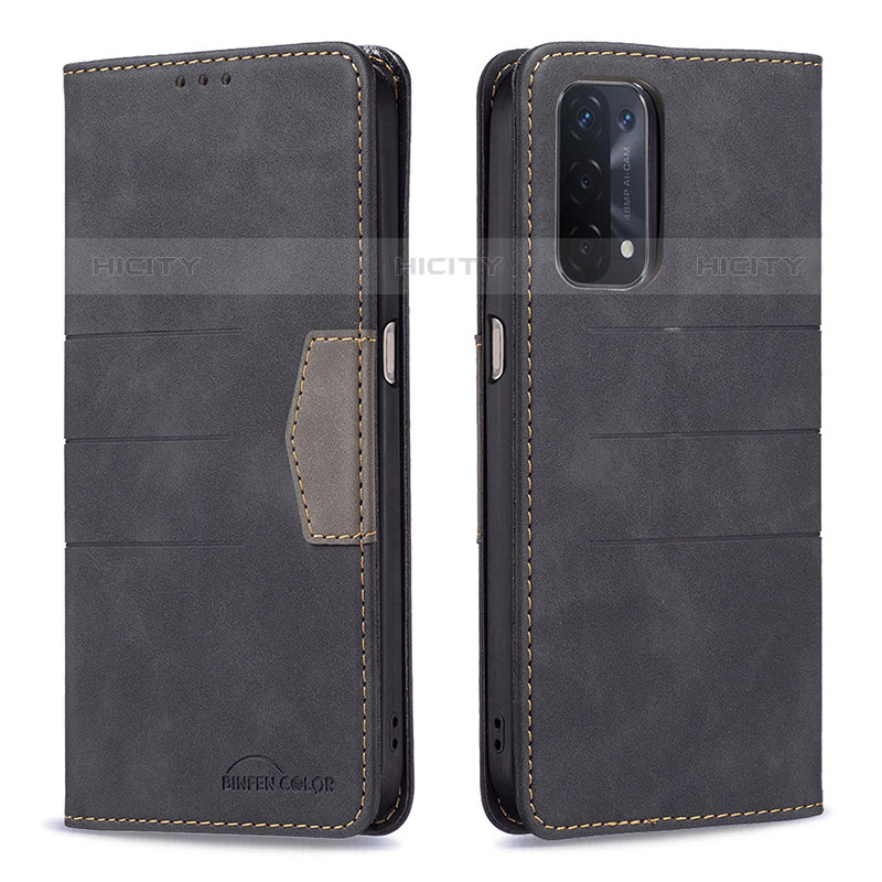 Coque Portefeuille Livre Cuir Etui Clapet B01F pour OnePlus Nord N200 5G Noir Plus