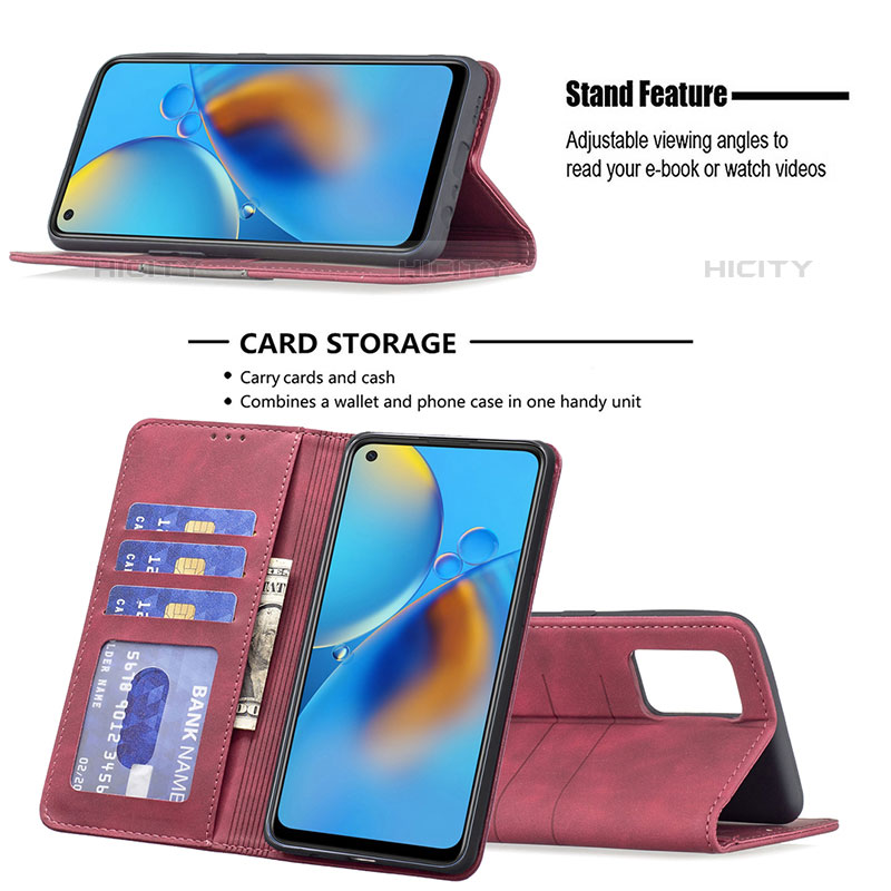 Coque Portefeuille Livre Cuir Etui Clapet B01F pour Oppo A74 4G Plus