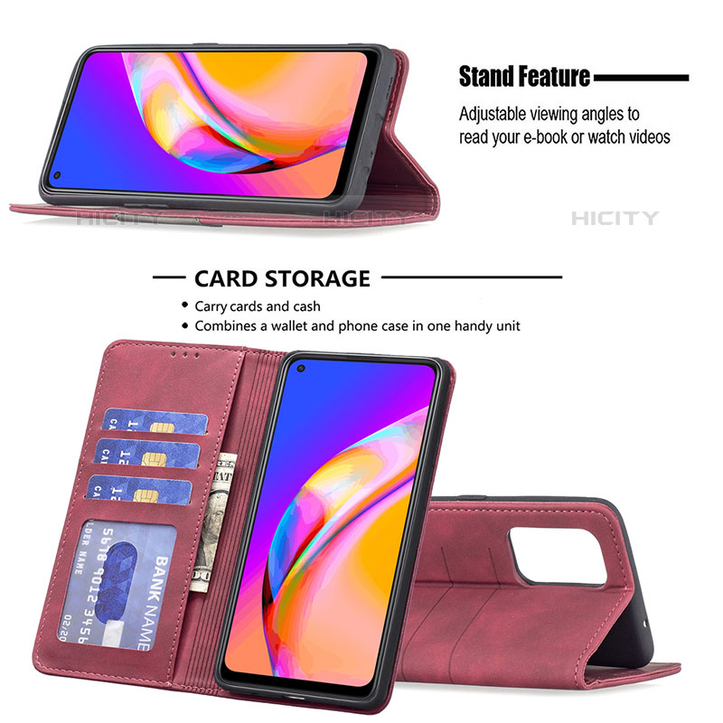 Coque Portefeuille Livre Cuir Etui Clapet B01F pour Oppo A94 5G Plus