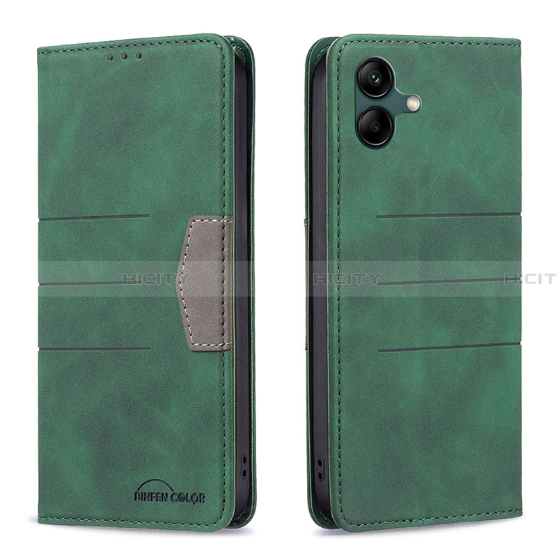 Coque Portefeuille Livre Cuir Etui Clapet B01F pour Samsung Galaxy A04 4G Vert Plus