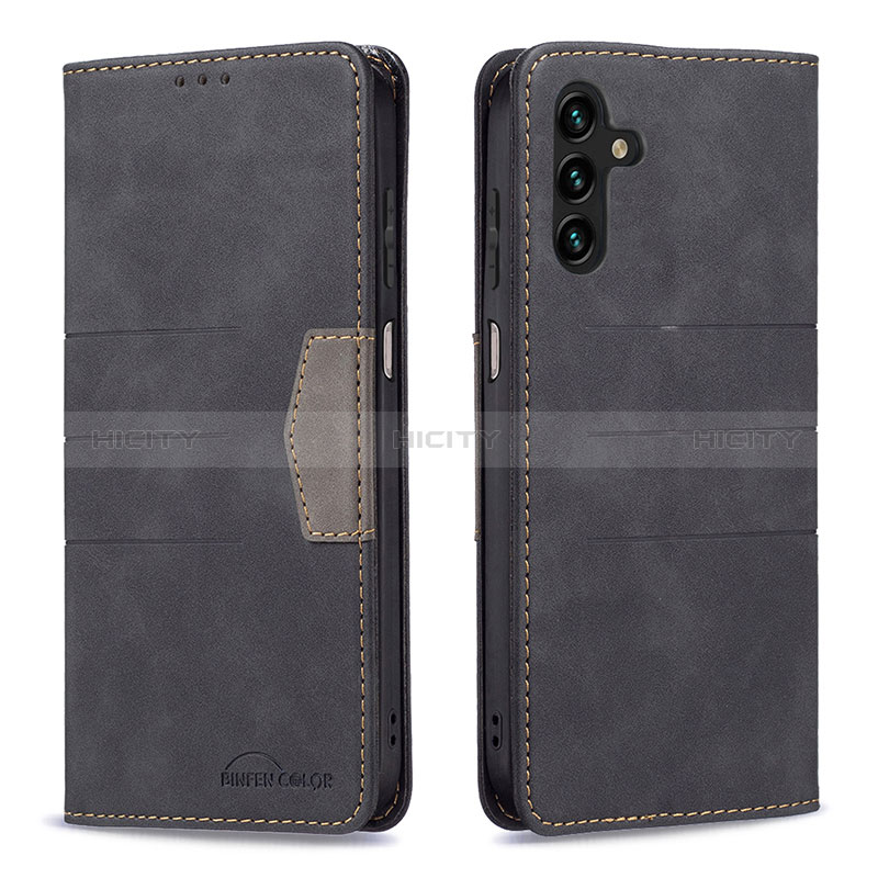 Coque Portefeuille Livre Cuir Etui Clapet B01F pour Samsung Galaxy A04s Noir Plus