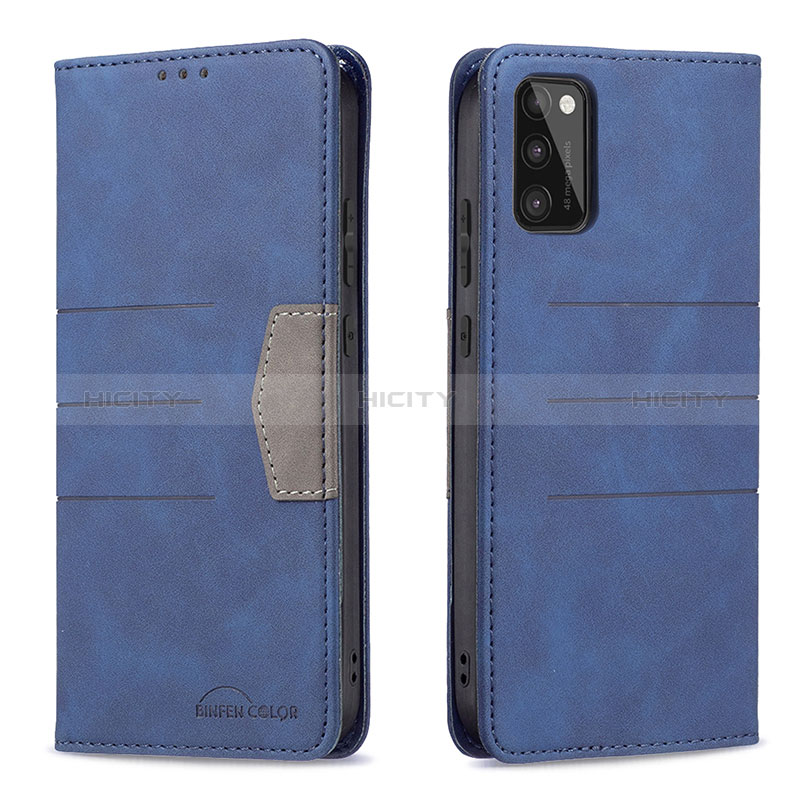 Coque Portefeuille Livre Cuir Etui Clapet B01F pour Samsung Galaxy A41 Bleu Plus