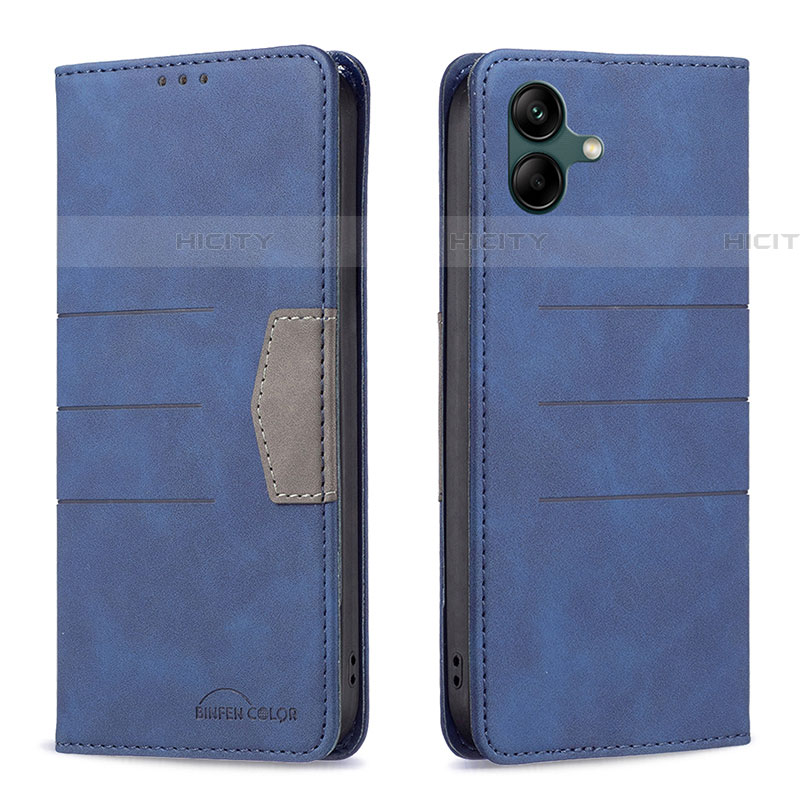 Coque Portefeuille Livre Cuir Etui Clapet B01F pour Samsung Galaxy F14 5G Bleu Plus