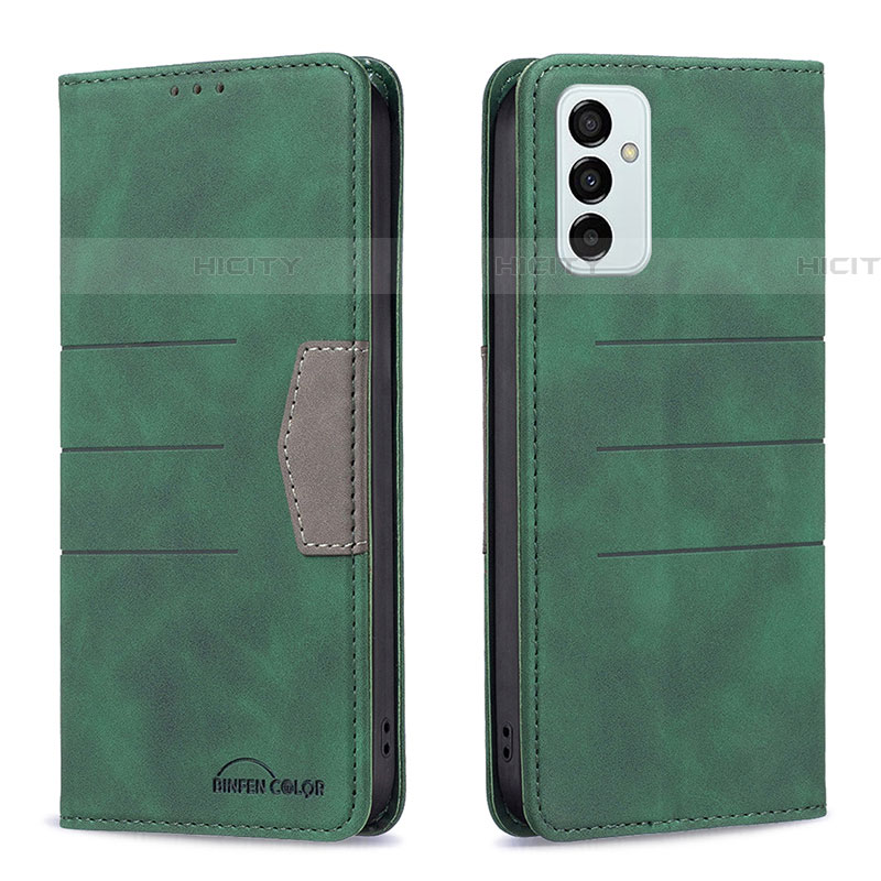 Coque Portefeuille Livre Cuir Etui Clapet B01F pour Samsung Galaxy F23 5G Vert Plus