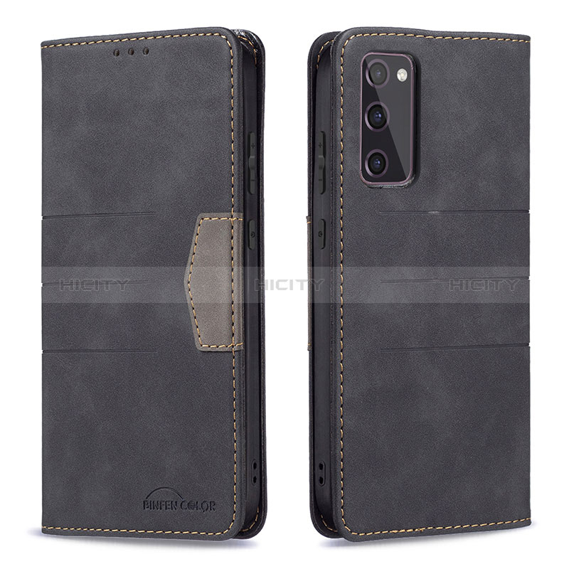 Coque Portefeuille Livre Cuir Etui Clapet B01F pour Samsung Galaxy S20 FE 5G Noir Plus