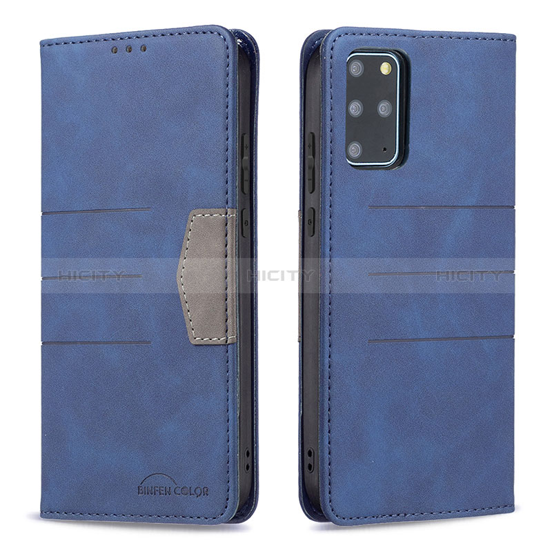 Coque Portefeuille Livre Cuir Etui Clapet B01F pour Samsung Galaxy S20 Plus 5G Bleu Plus