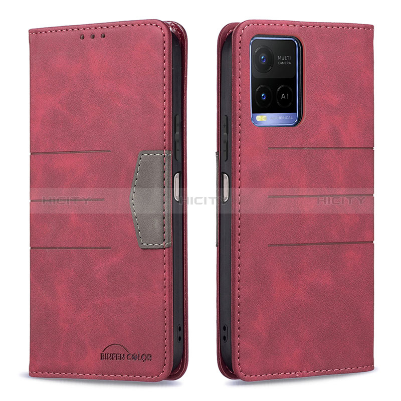 Coque Portefeuille Livre Cuir Etui Clapet B01F pour Vivo Y21 Plus