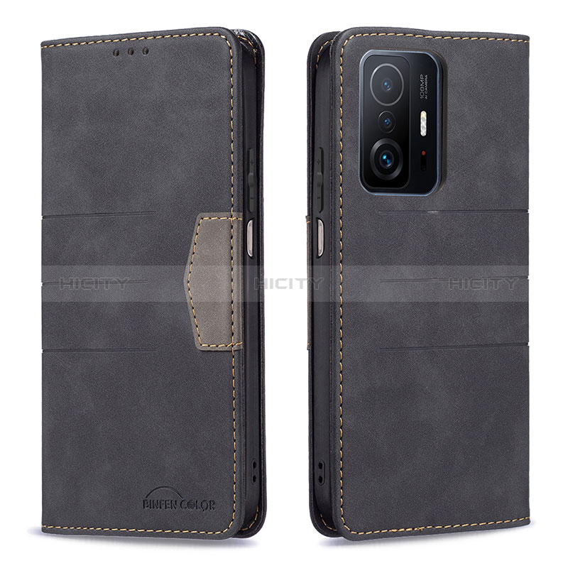 Coque Portefeuille Livre Cuir Etui Clapet B01F pour Xiaomi Mi 11T Pro 5G Noir Plus