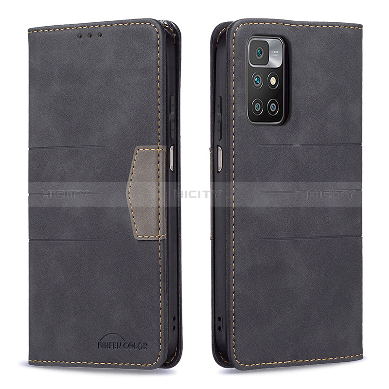 Coque Portefeuille Livre Cuir Etui Clapet B01F pour Xiaomi Redmi 10 (2022) Noir Plus