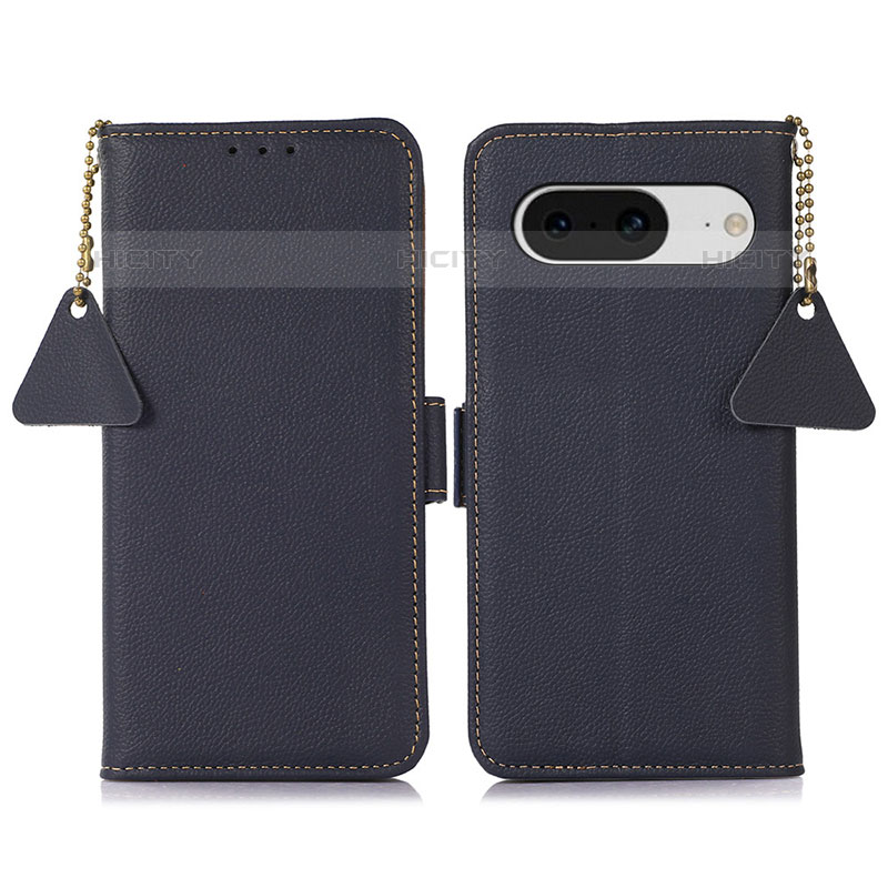 Coque Portefeuille Livre Cuir Etui Clapet B01H pour Google Pixel 8 5G Bleu Plus