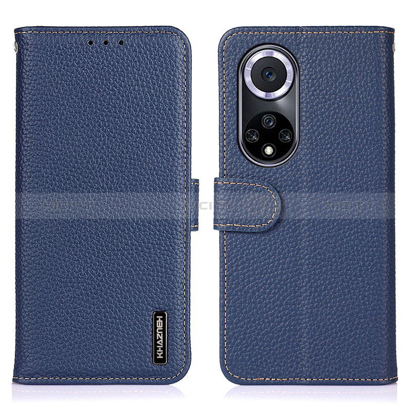 Coque Portefeuille Livre Cuir Etui Clapet B01H pour Huawei Honor 50 5G Bleu Plus