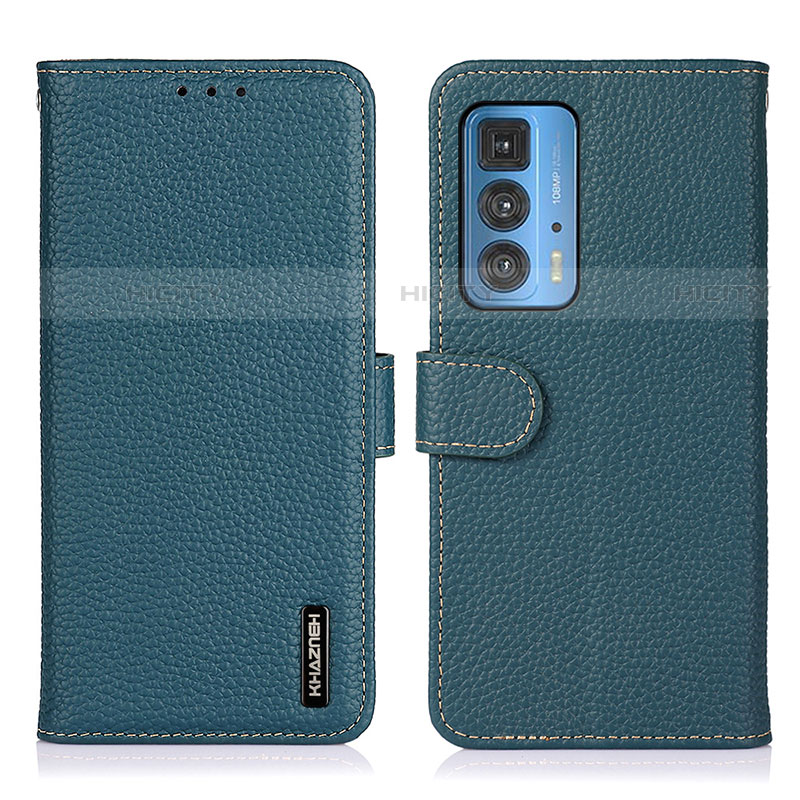 Coque Portefeuille Livre Cuir Etui Clapet B01H pour Motorola Moto Edge 20 Pro 5G Vert Plus