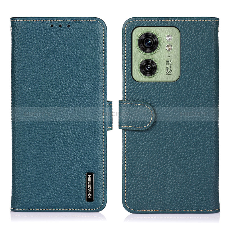 Coque Portefeuille Livre Cuir Etui Clapet B01H pour Motorola Moto Edge 40 5G Vert Plus