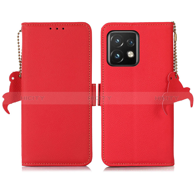 Coque Portefeuille Livre Cuir Etui Clapet B01H pour Motorola Moto Edge 40 Pro 5G Rouge Plus