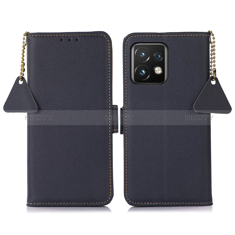 Coque Portefeuille Livre Cuir Etui Clapet B01H pour Motorola Moto Edge Plus (2023) 5G Bleu Plus