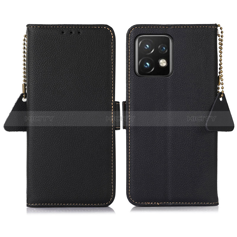 Coque Portefeuille Livre Cuir Etui Clapet B01H pour Motorola Moto Edge Plus (2023) 5G Noir Plus