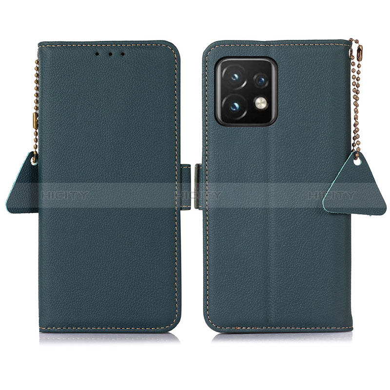 Coque Portefeuille Livre Cuir Etui Clapet B01H pour Motorola Moto Edge Plus (2023) 5G Vert Plus