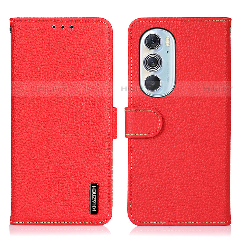 Coque Portefeuille Livre Cuir Etui Clapet B01H pour Motorola Moto Edge X30 5G Rouge Plus