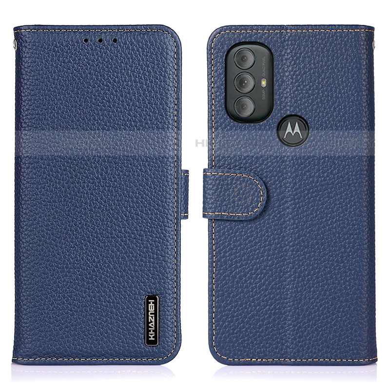 Coque Portefeuille Livre Cuir Etui Clapet B01H pour Motorola Moto G Play Gen 2 Bleu Plus