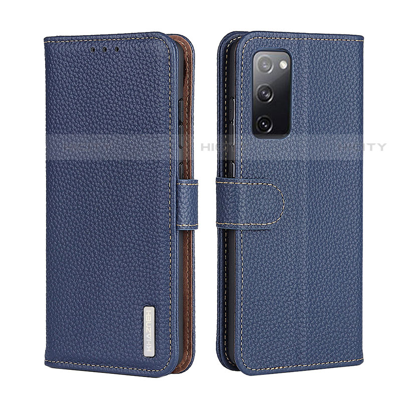 Coque Portefeuille Livre Cuir Etui Clapet B01H pour Motorola Moto G Stylus (2021) Bleu Plus