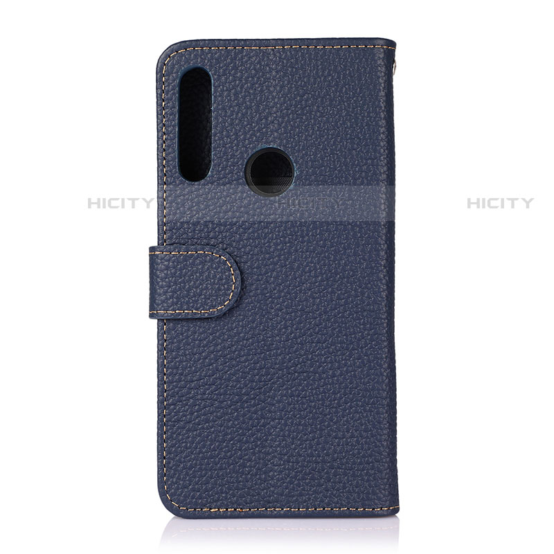 Coque Portefeuille Livre Cuir Etui Clapet B01H pour Motorola Moto One Fusion Plus Bleu Plus