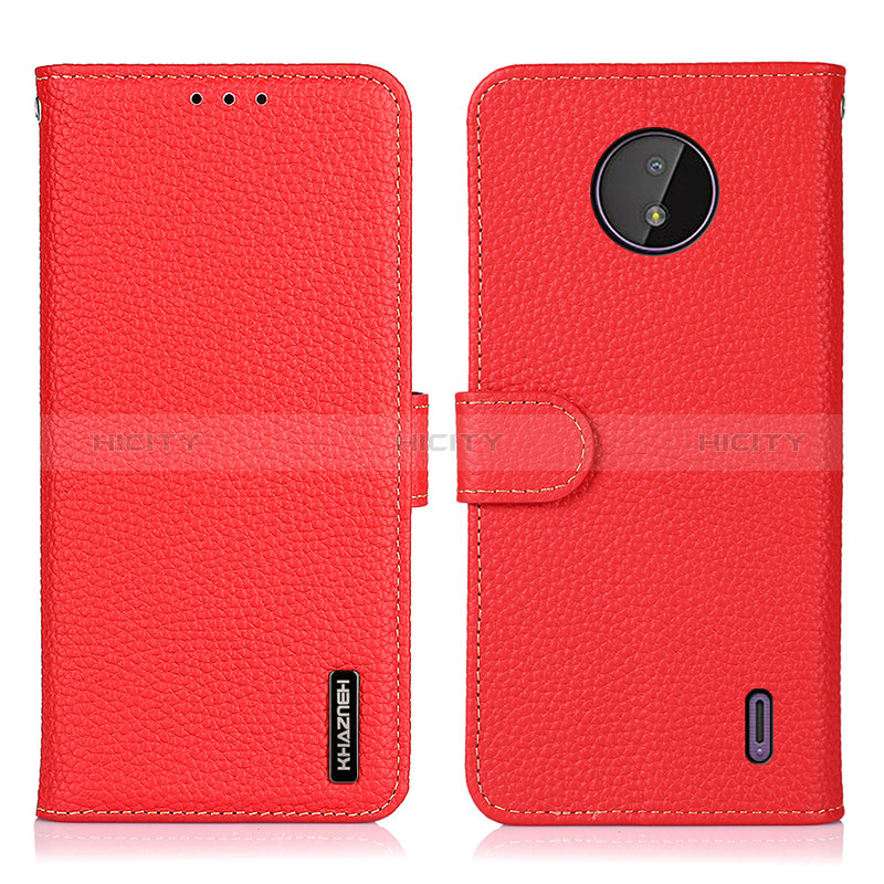 Coque Portefeuille Livre Cuir Etui Clapet B01H pour Nokia C20 Rouge Plus