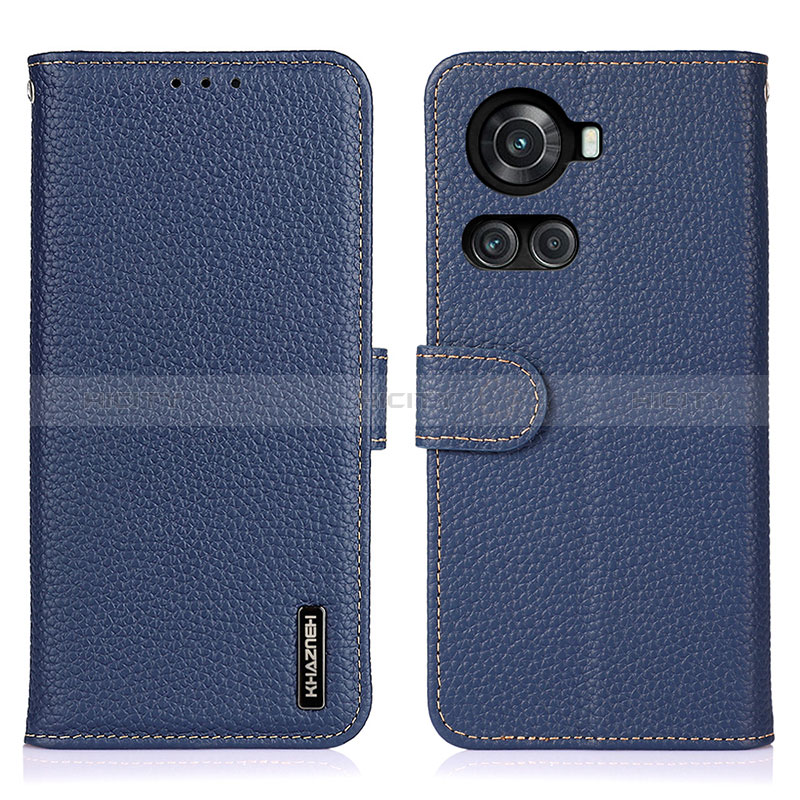 Coque Portefeuille Livre Cuir Etui Clapet B01H pour OnePlus 10R 5G Bleu Plus