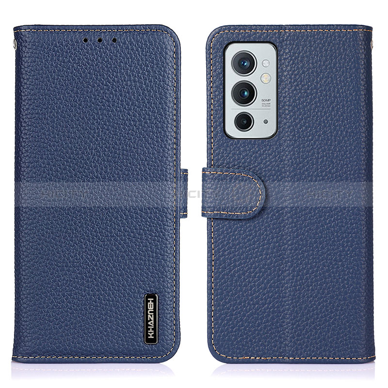 Coque Portefeuille Livre Cuir Etui Clapet B01H pour OnePlus 9RT 5G Bleu Plus