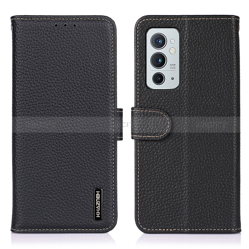 Coque Portefeuille Livre Cuir Etui Clapet B01H pour OnePlus 9RT 5G Noir Plus