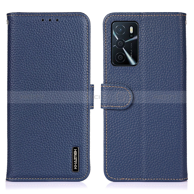 Coque Portefeuille Livre Cuir Etui Clapet B01H pour Oppo A16 Bleu Plus