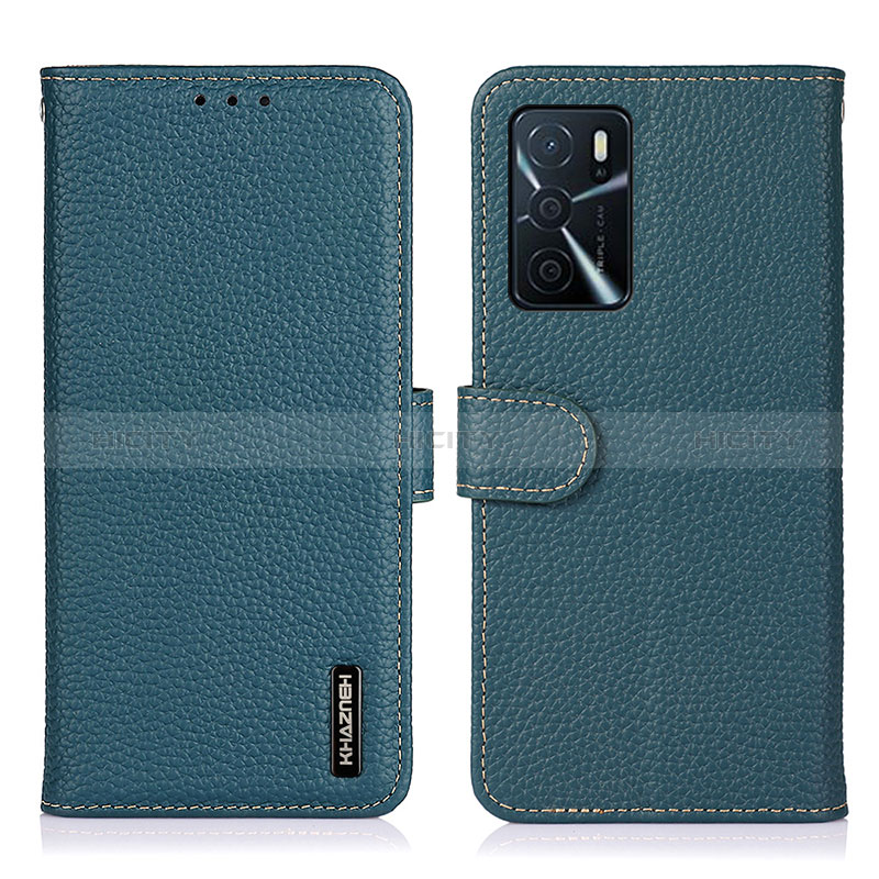 Coque Portefeuille Livre Cuir Etui Clapet B01H pour Oppo A16 Vert Plus