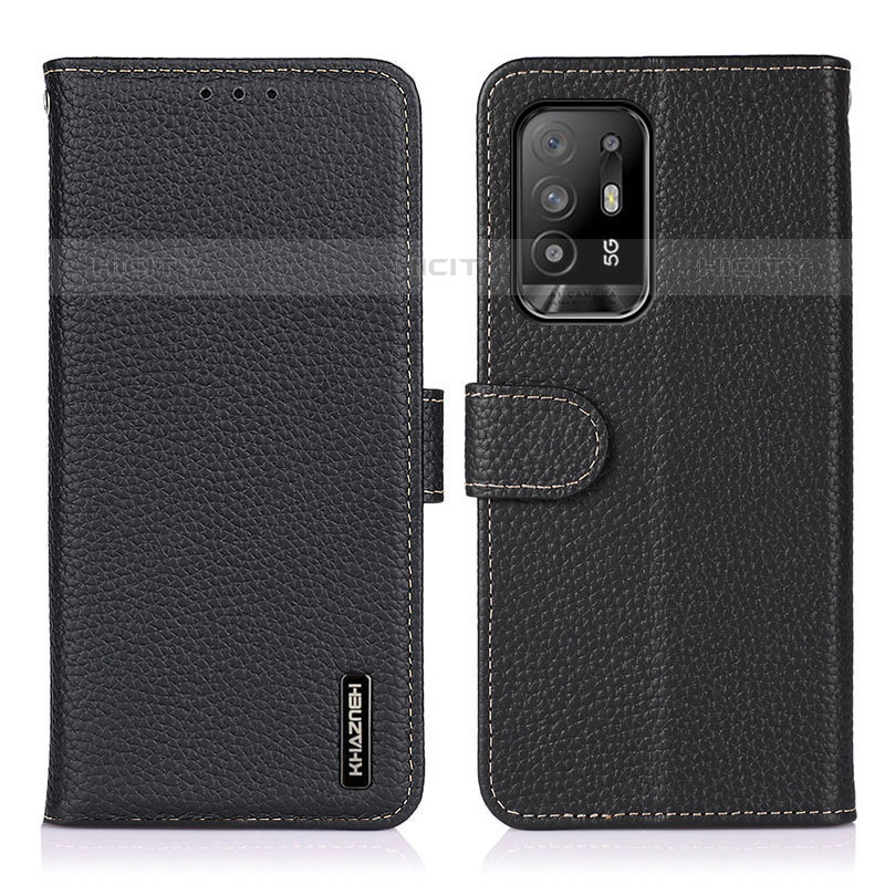 Coque Portefeuille Livre Cuir Etui Clapet B01H pour Oppo A95 5G Noir Plus