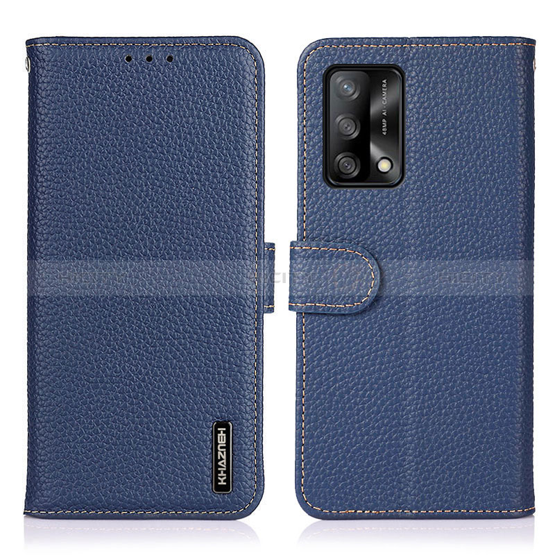 Coque Portefeuille Livre Cuir Etui Clapet B01H pour Oppo F19 Bleu Plus