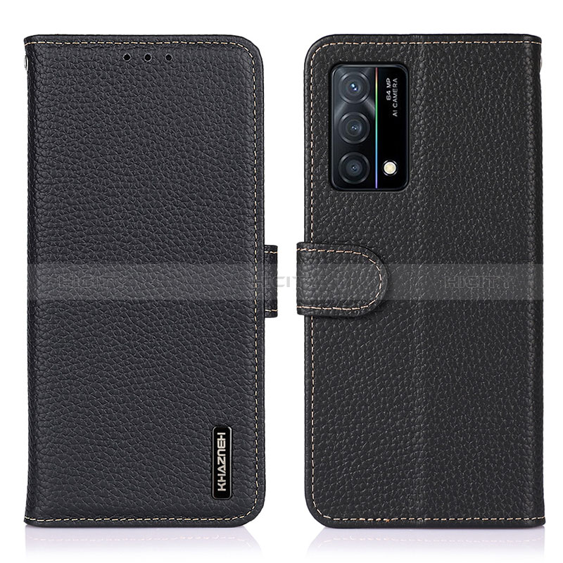 Coque Portefeuille Livre Cuir Etui Clapet B01H pour Oppo K9 5G Noir Plus