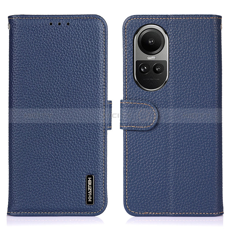 Coque Portefeuille Livre Cuir Etui Clapet B01H pour Oppo Reno10 Pro 5G Bleu Plus