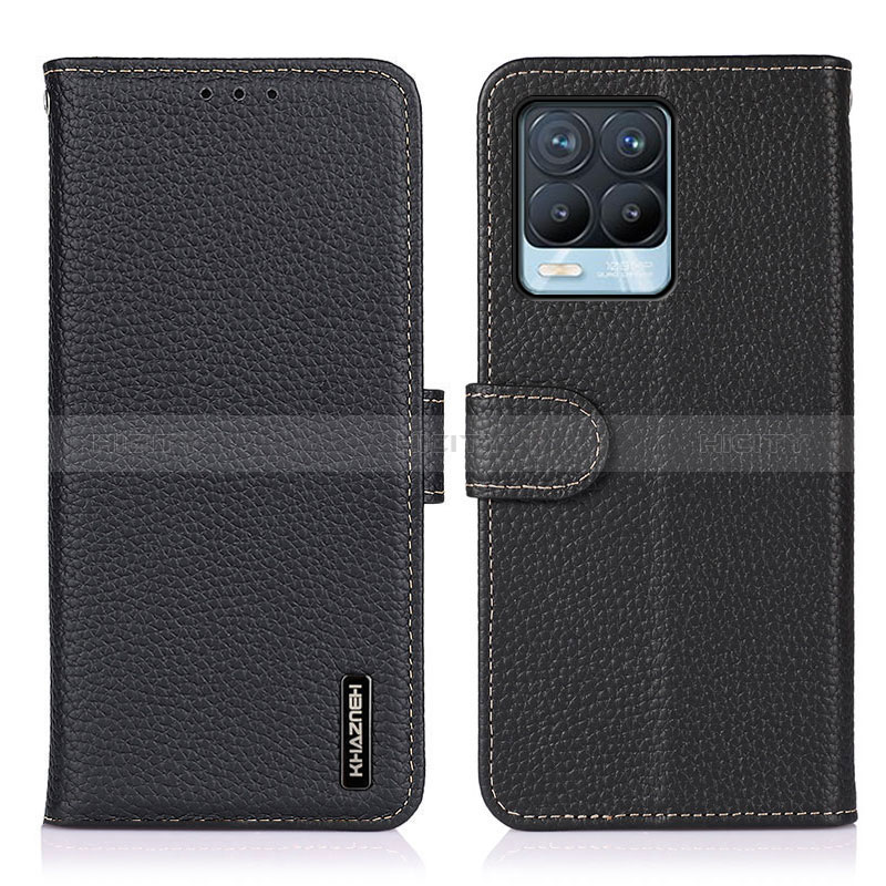 Coque Portefeuille Livre Cuir Etui Clapet B01H pour Realme 8 Pro Noir Plus