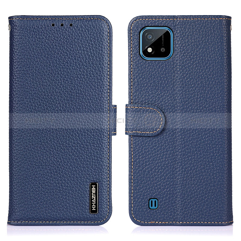 Coque Portefeuille Livre Cuir Etui Clapet B01H pour Realme C11 (2021) Bleu Plus